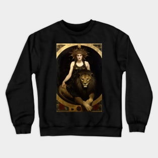 Leo the Lion Zodiac Illustration Crewneck Sweatshirt